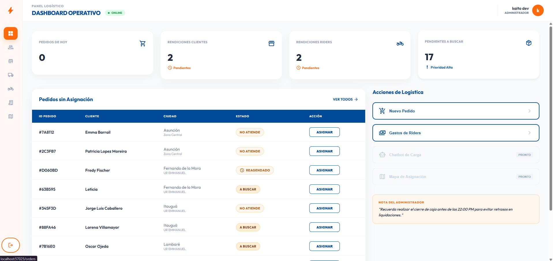Plataforma de logística FitoXpress